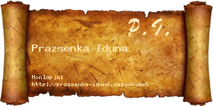 Prazsenka Iduna névjegykártya